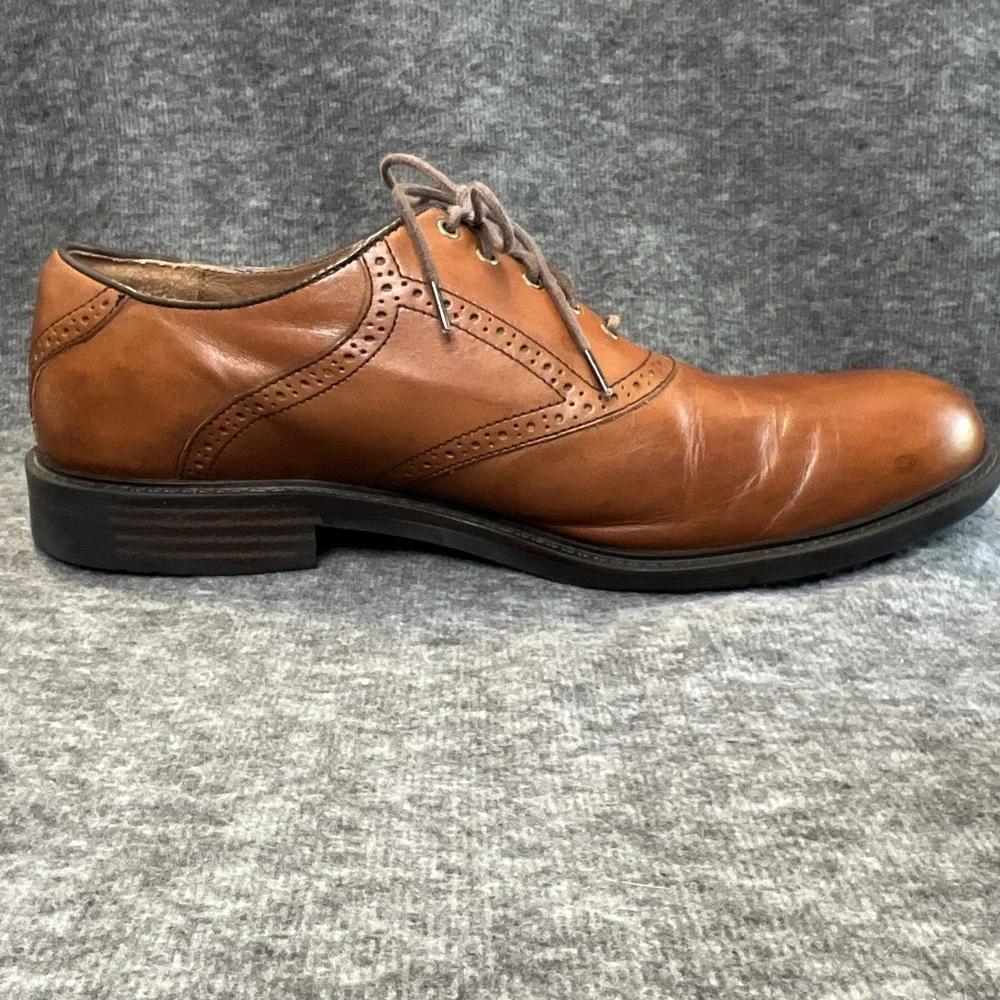 Johnston & Murphy Men's Size 12M Shoes Tabor‎ Saddle 20-2270 Mahogany Calfskin